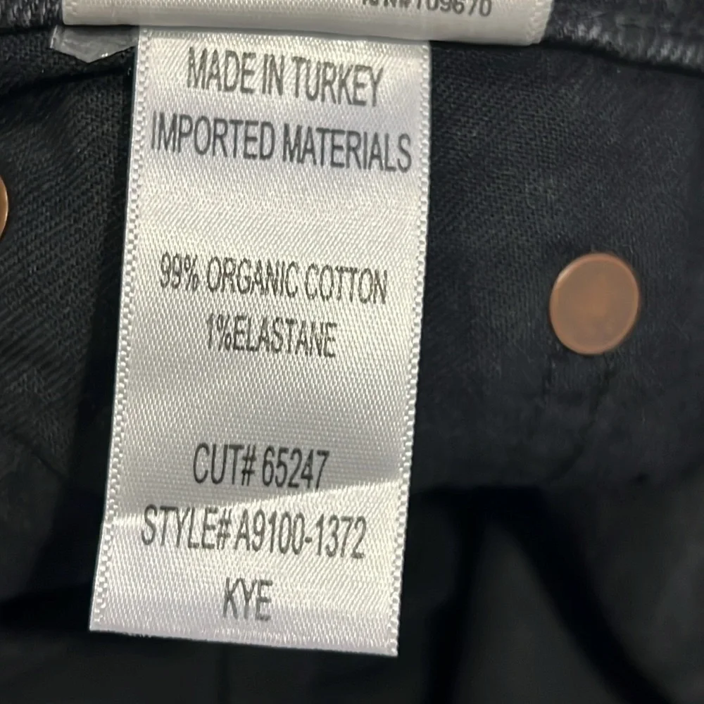 Agolde black kye mid rise straight crop jeans size 22 - Picture 12 of 14